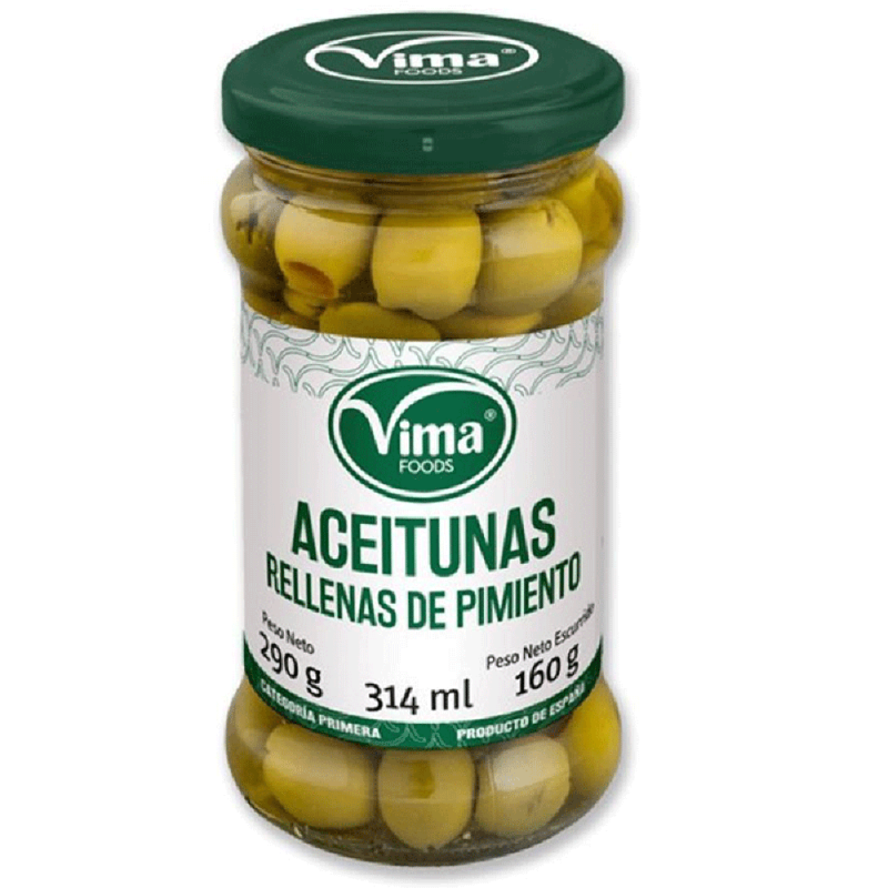 Aceituna rellena con Pimiento VIMA 290g Aceituna rellena con Pimiento VIMA 290g
