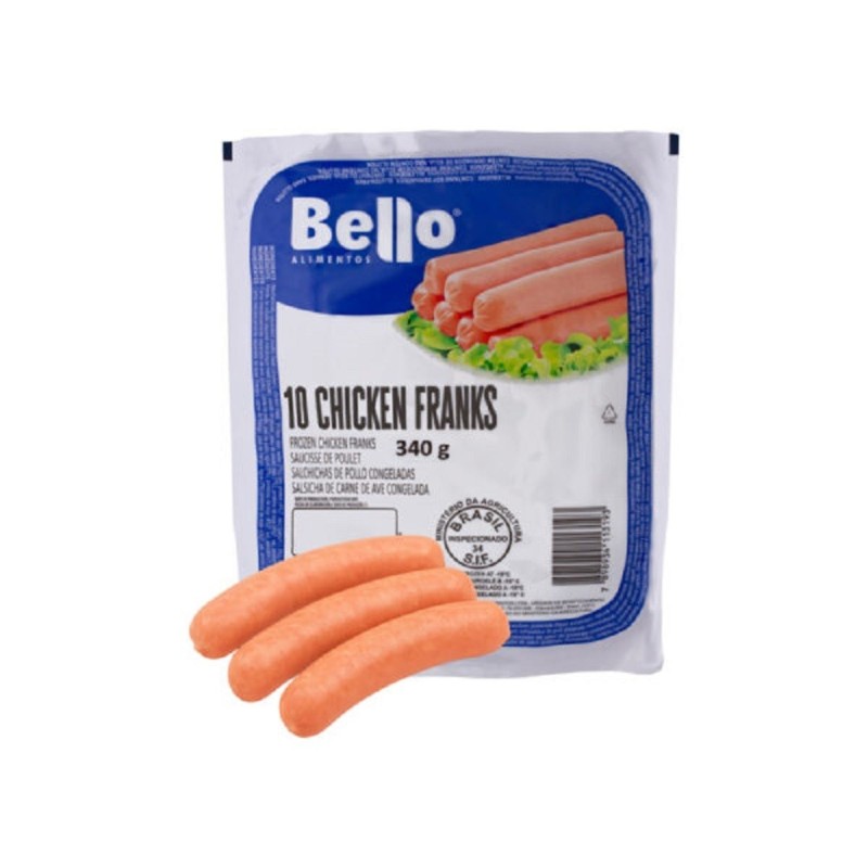 Bello Chicken Sausages 340g Box of 24x10 units