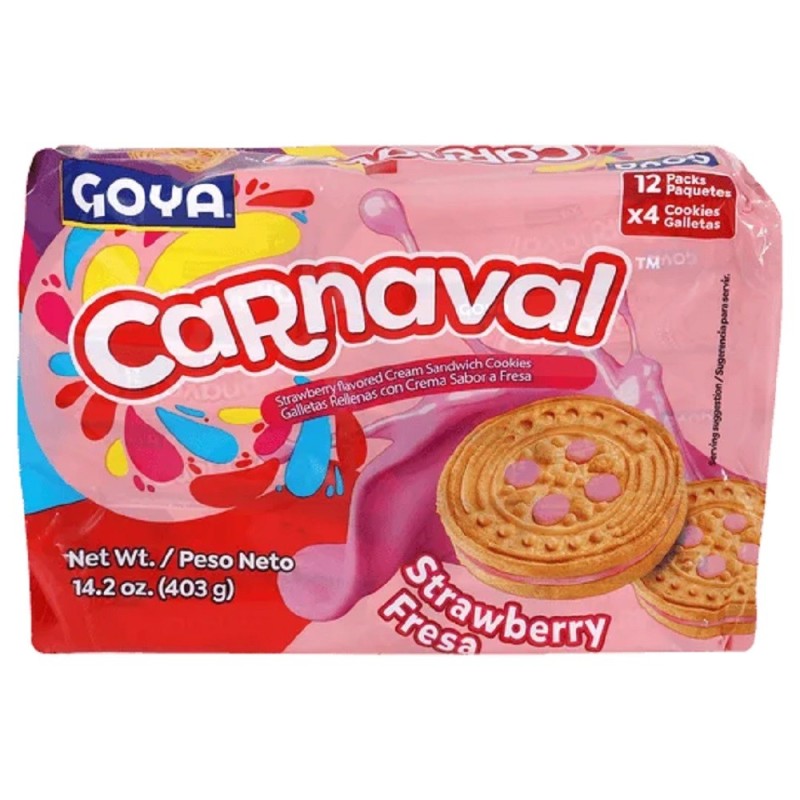 Galletas Carnaval Fresa 12 x 14.21oz Galletas Carnaval Fresa 12 x 14.21oz