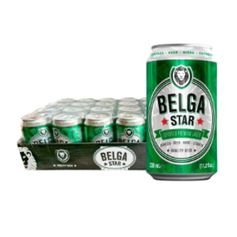 Cerveza BelgaStar Lata 24 x 33 cl 4.9%