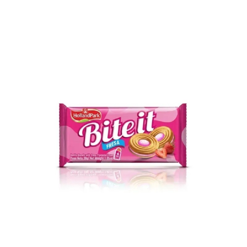 Galletas BITE IT Fresa 30 g HollandPark